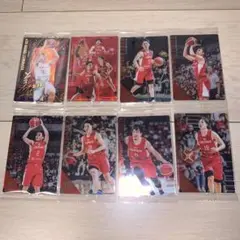 日本代表バスケットボールカード8枚セット Bリーグカード 富永啓生サイン付き