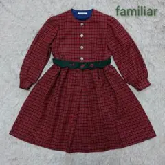 《希少·美品》⚜️familiar/ファミリア⚜️ チェック ワンピース 120