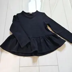 ブラック フレアシルエット 長袖カットソー 120