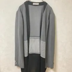 GLOBUS GM MARUZEN グレーと黒の長袖カーディガン XL LL