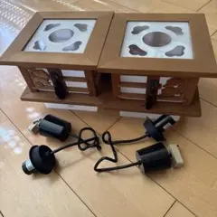 和風木製照明器具2個セット吊り下げタイプ