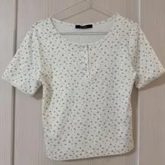 w closet 花柄 Tシャツ