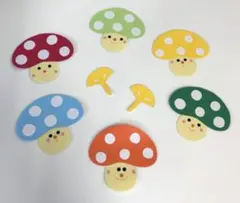保育壁面　きのこ