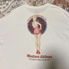 - MALIBU SHIRTS WESTERN ピンナップガール Tシャツ XL