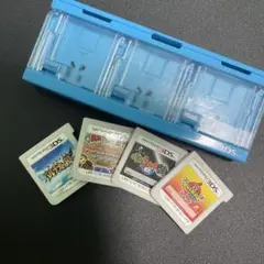 ニンテンドー3DS カセット4枚セット 6枚入るカセットケース付き！