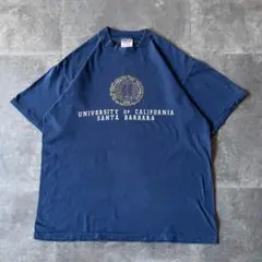 90s ONEITA カレッジロゴTシャツ シングルステッチ XL 紺 A456