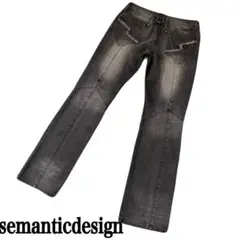 00s archive セマンティックデザイン パイソン　ブラックデニムM