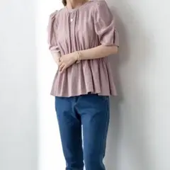 mystic バックVリボンブラウス