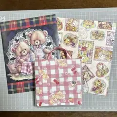 おすそ分け3穴バインダーB8 くまちゃん　女の子