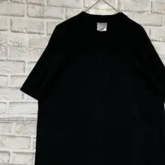 USA製90sヴィンテージTシャツ！シングルステッチ　ブラック半袖古着L728