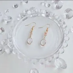 揺れる光＊スワロフスキー×ゴールドピアス＊イヤリング
