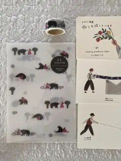 ネクタイさん　A5クリアファイル　マスキングテープ　紙博　限定