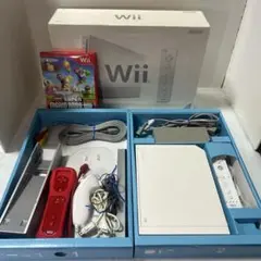 すぐ遊べる☆動作確認済 Wii 本体 ホワイト ソフト箱 赤モーションプラス付き