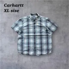 Carhartt 半袖シャツ　インド製チェックシャツ　ワークスタイル　カーハート