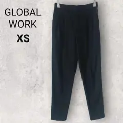 グローバルワーク スラックス XS 黒 ウエストゴム オフィス ハイウエスト