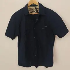 Mサイズ VOLCOM TAILORD SHIRTS ネイビー