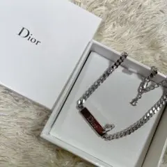 クリスチャンディオール Dior 喜平 ロゴプレート ネックレス チョーカー