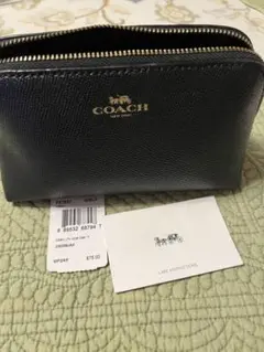 COACH ブラックレザーポーチ