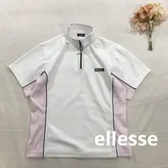 ellesseエレッセ 半袖テニスウェア ポロシャツ ピンク ホワイト L