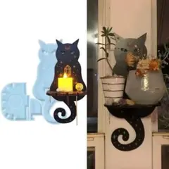 匿名配送♡ハンドメイド用シリコンモールド　猫　ディスプレイ　小物置き