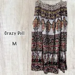 crazy doll ロングスカート（M）総柄 インド製 100％ 花柄 春夏