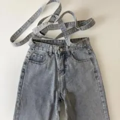 ライトブルー ハイウエストデニム