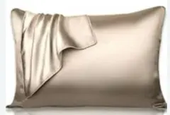 最終値下げ　未使用品　SEAWIND シルク枕カバーベージュゴールド