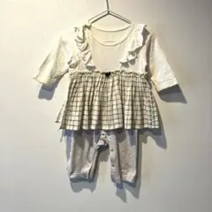【70cm】こどもの森 Kids Foret フリル付 ロンパース 綿100%