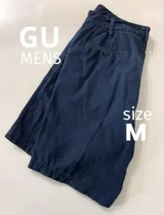 GUメンズネイビーコットンチノハーフパンツ紺色Mサイズ♡ジーユー♡ユニクロ