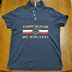 TOMMY HILFIGER　Mサイズ、ネイビーのスリムフィットポロシャツ