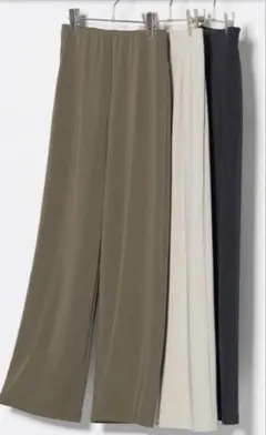 新品タグ付❤︎ユニクロ❤︎クレープジャージーストレートパンツ