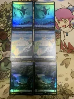 MTG foil フルアート《島/Island》 6枚セット