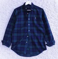 【美品】ラルフローレン 長袖チェックBDシャツ S クラシックフィット メンズ