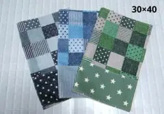 ハンドメイド　ランチョンマット　リバーシブル　３枚セット/　a151