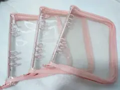 ラメ入りバインダー 6リング ピンク トレカ収納