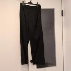 パブリックトーキョー　メンズ　黒のプリーツ付きスラックス