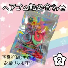 ヘアゴムセット かわいい シンプル 飾り キッズ カラフル【2】
