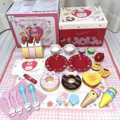マザーガーデン うさもも スウィートタイムセット 木のおままごと 木製