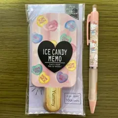 5点目100円♡新品♡キティちゃんシャーペン＆アイスメモ帳セット