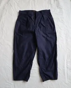 BEAMS+ ベイカーパンツ バックサテン ネイビー サイズL