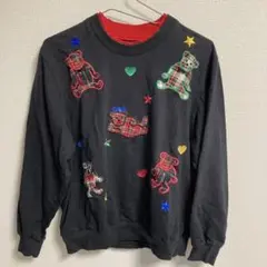 古着ヴィンテージ☆くまちゃん刺繍スウェット
