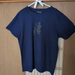 agnès b. トカゲプリント Tシャツ T3 ネイビー
