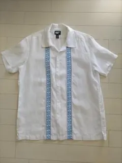 開襟リネンシャツ　L