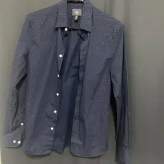 H&M スリムフィット ドット柄シャツ XS