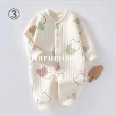 【新品】綿100%　くも柄ロンパース 80cm