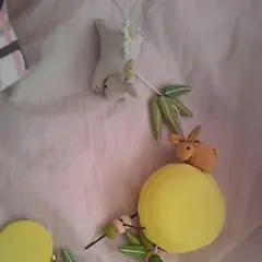 新品未使用　ちりめん　うさぎ　吊し