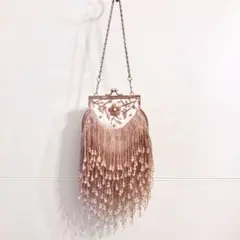 ピンクビーズバッグ