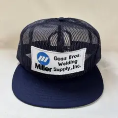 ビンテージ メッシュキャップ USA製 キャップ 帽子 MILLER 溶接 古着