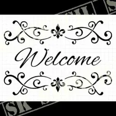ステンシルシート　【N-101】　ウェルカム　Welcome