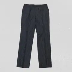 【美品】阪急百貨店　メンズスラックスパンツ　ストライプ　ウール　モヘヤ　M82